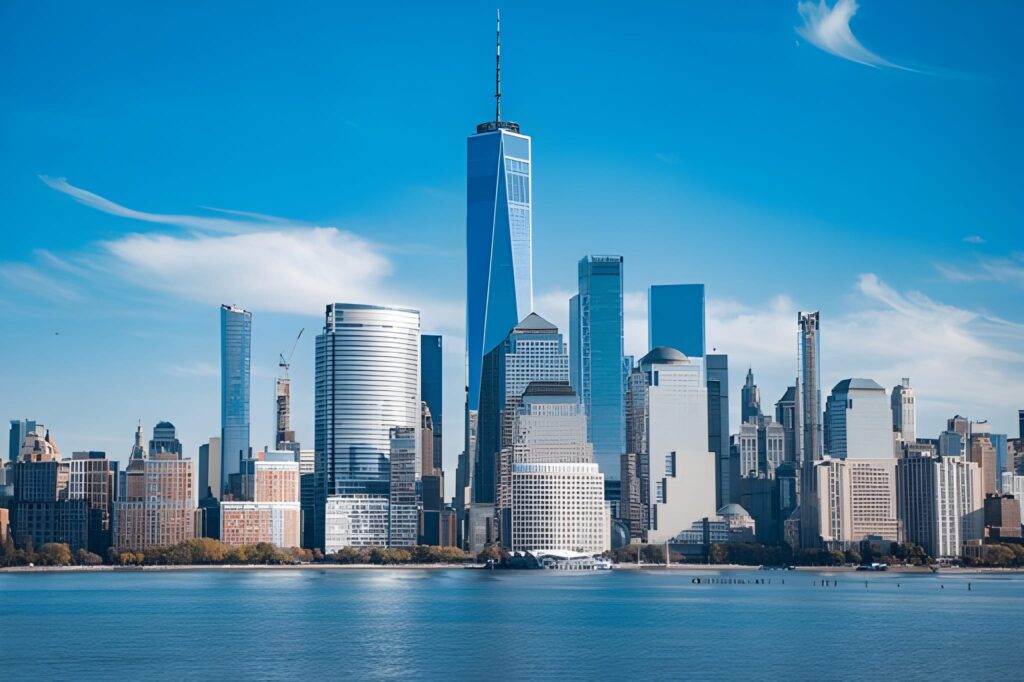 Best Halloween Travel and Nails That Complete Your Costume Vibe New York City skyline lit up at night during Halloween season.