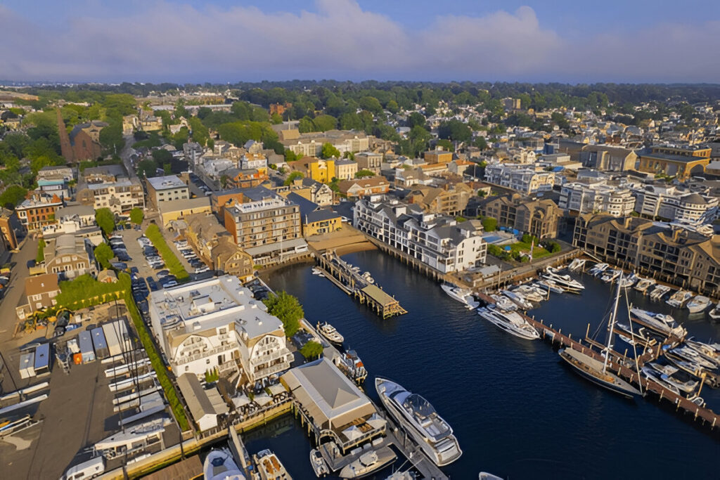 10 Of the Best East Coast Family Vacations and Destinations Scenic coastal view of Newport, Rhode Island with sailboats beautiful East Coast family vacation spot